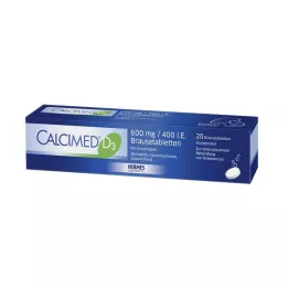 CALCIMED D3 600 mg/400 I.E. tabletki musujące, 20 szt