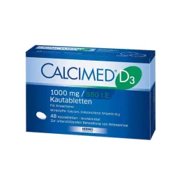CALCIMED D3 1000 mg/880 I.E. tabletki do żucia, 48 szt