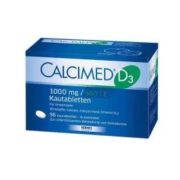 CALCIMED D3 1000 mg/880 I.E. tabletki do żucia, 96 szt