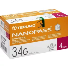 TERUMO NANOPASS 34 Igła do długopisu 34 G 0,18x4 mm, 100 szt