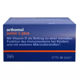 ORTHOMOL Junior C plus tabletki do żucia mandarynka/pomarańcza, 30 szt