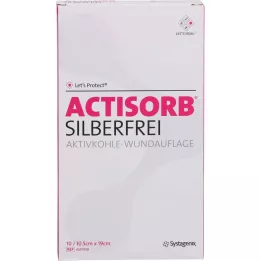 ACTISORB SILBERFREI 10,5x19 cm węgiel aktywny, 10 sztuk