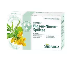 SIDROGA Torebki filtrujące do herbaty do płukania pęcherza moczowego i nerek, 20 x 2,0 g