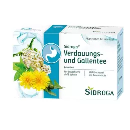 SIDROGA Torebki filtrujące do herbaty wspomagającej trawienie i żółciopędnej, 20 x 2,0 g