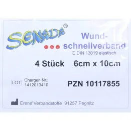 Senada szybki opatrunek na rany 6x10 cm, 4 szt