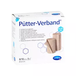 PÜTTER Bandaż 8/10 cmx5 m, 2 szt