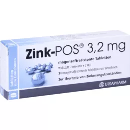Cynk Pos 3,2 Mg Gastro-Sattersistent Tabletki, 20 szt