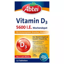 Abtei Witamina D3 5. 600 I. E. Weekendpot Tabletki, 12 szt