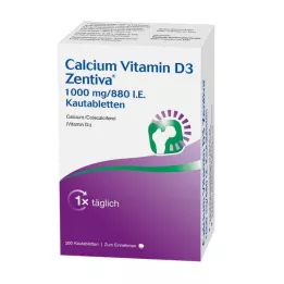 CALCIUM VITAMIN D3 Zentiva 1000 mg/880 I.E. tabletki do żucia, 100 szt