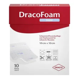 Dracofoam Piankowe opatrunki na rany 20x20cm, 10 szt