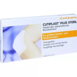 CUTIPLAST Plus opatrunek jałowy 7,8x15 cm, 5 szt