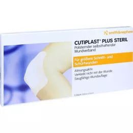 CUTIPLAST Plus opatrunek jałowy 10x19,8 cm, 5 szt