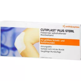 CUTIPLAST Plus opatrunek jałowy 10x24,8 cm, 5 szt