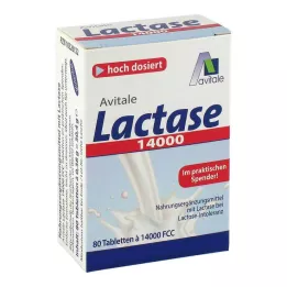 LACTASE 14 000 FCC tabletek w dozowniku, 80 szt