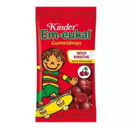 EM-EUKAL Kinder Gummidrops Wild Cherry zatrzymujące cukier, 75 g