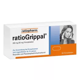 RATIOGRIPPAL 200 mg/30 mg tabletki powlekane, 20 szt