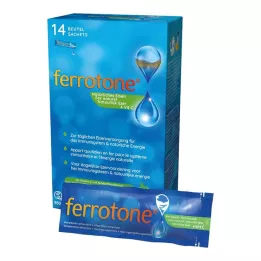 FERROTONE Żelazo z koncentratem jabłkowym i witaminą C butelka, 14x25 ml