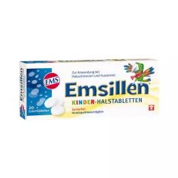 EMSILLEN Pastylki do ssania na gardło dla dzieci o smaku waniliowym, 20 szt