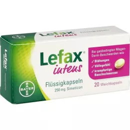 LEFAX intens płynne kapsułki 250 mg Simetikon, 20 szt
