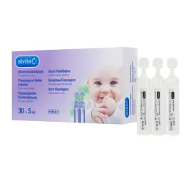 Ampułki z roztworem soli fizjologicznej Alvita 30X5 ml