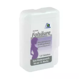 FOLSÄURE 800 Plus B12+Jod Tabletki, 120 szt