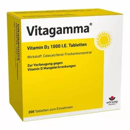 VITAGAMMA Witamina D3 1000 IU tabletki, 200 szt
