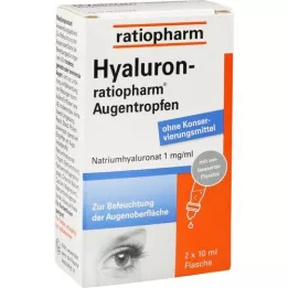 HYALURON-RATIOPHARM Krople do oczu, 2x10 ml