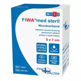 WUNDVERBAND sterylne 5x7 cm transparentne, 50 szt