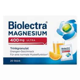 BIOLECTRA Magnez 400 mg ultra granulat do picia pomarańczowy, 20 szt