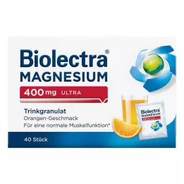 BIOLECTRA Magnez 400 mg ultra granulat do picia pomarańczowy, 40 szt