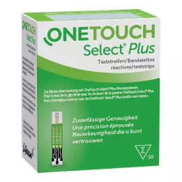 ONE TOUCH Paski testowe do pomiaru glukozy we krwi Select Plus, 50 szt