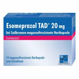 ESOMEPRAZOL TAD 20 mg na zgagę msr. kapsułki twarde, 14 szt