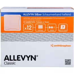 ALLEVYN masa piankowa srebrna 9,5x11 cm klej, 12 szt