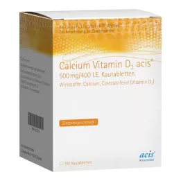 CALCIUM VITAMIN D3 acis 500 mg/400 I.E. tabletki do żucia, 100 szt
