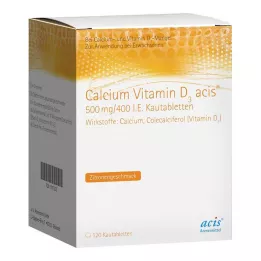 CALCIUM VITAMIN D3 acis 500 mg/400 I.E. tabletki do żucia, 120 szt