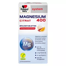 DOPPELHERZ Tabletki musujące magnezu 400 cytrynian system, 24 szt