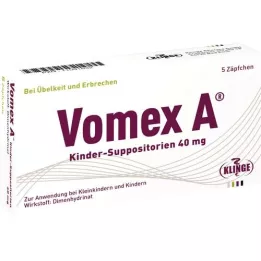 VOMEX Czopki dzieci 40 mg, 5 szt