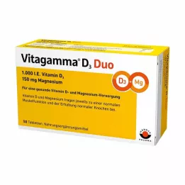 VITAGAMMA D3 Duo 1000 IU Witamina D3 150mg Magnes.NEM, 50 szt