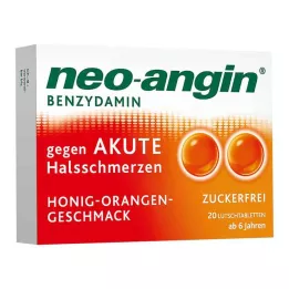 NEO-ANGIN Benzydamina ostry ból gardła. Miód-Pomarańcza, 20 szt
