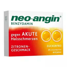 NEO-ANGIN Benzydamina ostry ból gardła cytryna 20 szt