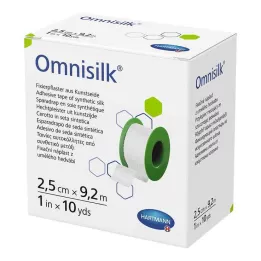 OMNISILK Plaster mocujący sztuczny jedwab 2,5 cm x 9,2 m, 1 szt