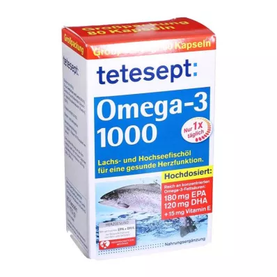 TETESEPT Omega-3 1000 kapsułek, 80 szt