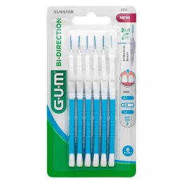 GUM Bi-kierunkowe szczotki międzypokoleniowe 0,9 mm Niebieski, 6 szt