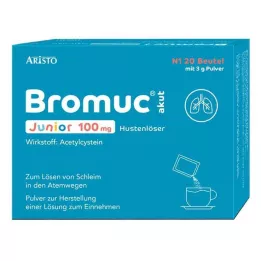 BROMUC akut Junior 100 mg wykrztuśny na kaszel P.H.e.L.z.E., 20 szt
