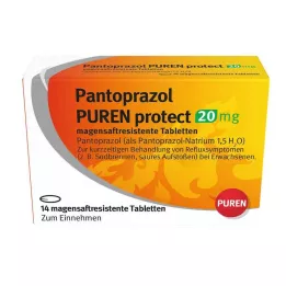 PANTOPRAZOL PUREN protect 20 mg tabletki dojelitowe, 14 szt