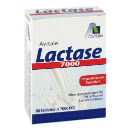 LACTASE 7000 FCC tabletek w dozowniku, 80 szt