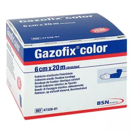 GAZOFIX bandaż utrwalający kolor 6 cm x 20 m niebieski, 1 szt