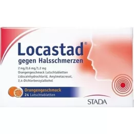 Locastad przed bólem gardła Łopiełki pomarańczowe, 24 szt