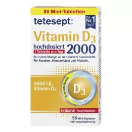 TETESEPT Witamina D3 2000 tabletek powlekanych, 50 szt