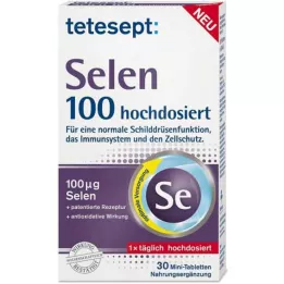 TETESEPT Selen 100 tabletek powlekanych o dużej dawce, 30 szt